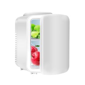 Mini Fridge, 4L/6 Can Portable Cooler & Warmer Freon-Free Small Refrigerator Provide Compact Storage for Skincare, Beverage, Food, Cosmetics, Whi