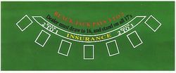 Green Blackjack Table Felt - Gaming Table Top for Blackjack