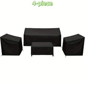 4-piece set of terrace furniture cover, outdoor furniture, outdoor conversation terrace furniture cover, terrace furniture