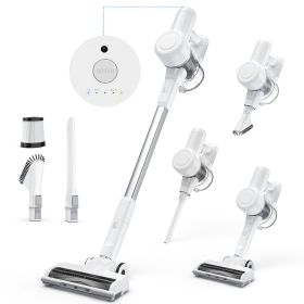 Stick Cordless Vacuum Cleaner Electric Rechargeable Vac Handheld with LED, Up to 45 Minutes, Powerful Suction, Versatile for Carpet, Hard Floor