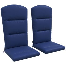 Outsunny 2 Piece Adirondack Chair Cushions, 59 x 20.5 x 2 inch Outdoor Chair Cushions for Fire Pit Chairs with Seat, Back, Ties