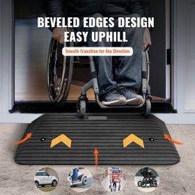 4" Rise Threshold Ramp, High Load Capacity Ramp for Doorways, Non-Slip Surface for Wheelchairs, Scooters, and Cars, Durable Ramp Solution