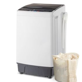 [Same Code: 77659644]Full-Automatic Washing Machine Top Load Portable Compact Laundry Washer Spin with Drain Pump