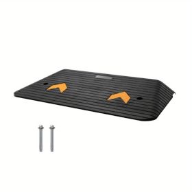 3" Rise Rubber Threshold Ramp - 2200 lbs Capacity Non-Slip Textured Doorway Ramp for Wheelchair, Scooter & Mobility Access