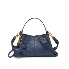 Senior sense of niche light luxury ostrich grain handbag female new fashion hundred temperament shoulder crossbody bag