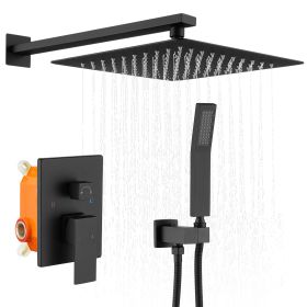 Shower System Shower Faucet Combination Set Wall Mounted, Unable To Ship On Weekends (Color: black)
