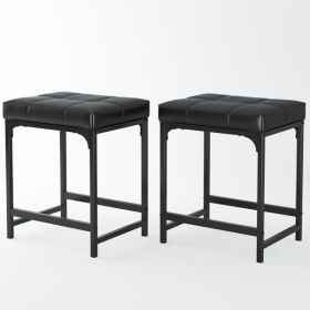 2 Sheets, Faux Leather Makeup Stool - Not Shipped On Weekends, Temu Prohibited For Sale (Color: black)