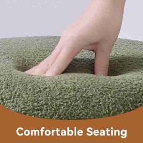 Soft Foot Stool Small Fashion Comfortable Round Foot Rest for Living Room Bedroom Green (Option: as picture)