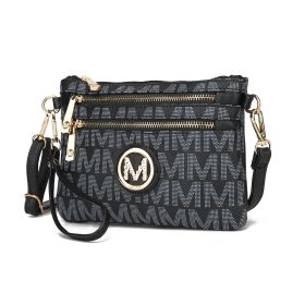 MKF Collection Geneve M Signature Crossbody & Wristlet by Mia k (Color: black, Material: Polycarbonate)