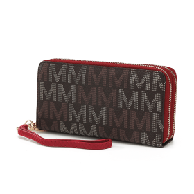 MKF Collection Hofstra M Signature Wallet Wristlet by Mia k (Color: Red, Material: Polycarbonate)