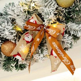 Christmas Wreath for Front Door Window 24 Inch Pine Artificial Wreath, Cabinet Wreath Gift, Suitable for Christmas Party Decoration (type: 24in Wreath+light)