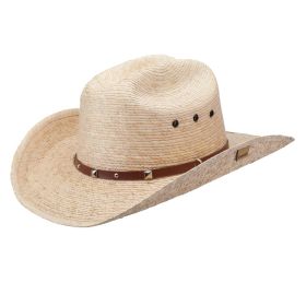 Bull Palm Leaf Western Hat (Color: Natural)