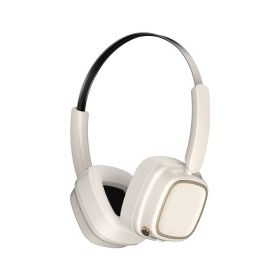 New explosive models Merad retro headset Bluetooth headphones compact wireless Bluetooth 5.4 bass music (Color: apricot color)