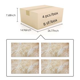 12X24 Inch Gold Yellow Beige Natural Marble, For Wall, FS Textured Finished, 3D Fluted Marble, Natural Stone (Option: For Wall decoration-For wall decoration)